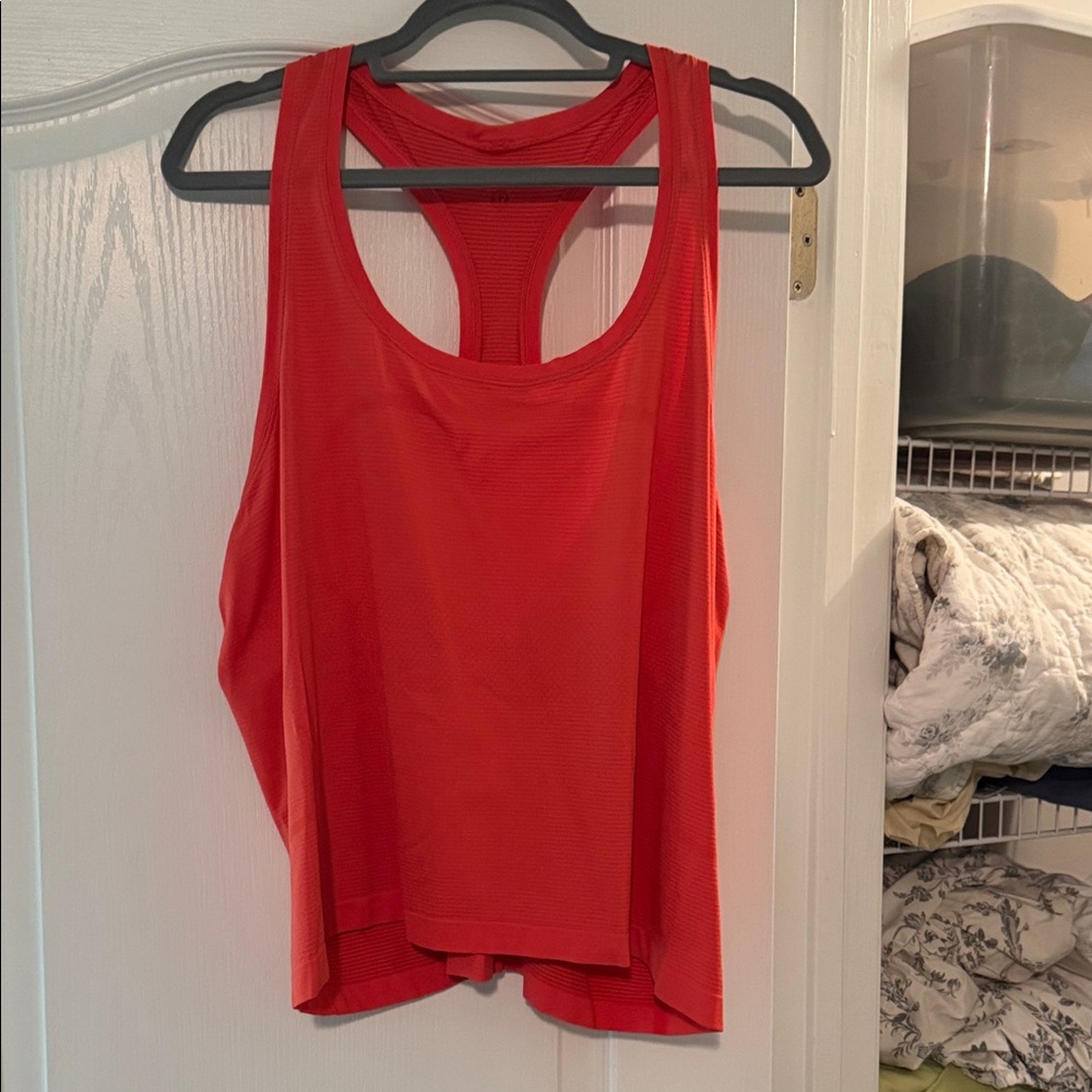lululemon athletica Red Racerback Tank Lululemon Orange Red